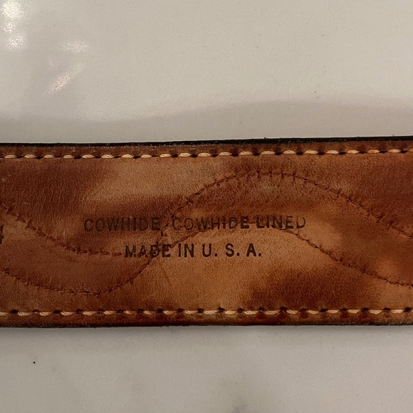 Just Reality Vintage Mosaic Crown Leather Belt, Sz S / M main image 8
